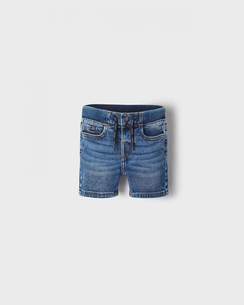 Βρεφική soft denim Βερμούδα για αγόρι από 9 ως 36 μηνών –Μπλε Τζιν– 29-00203-085