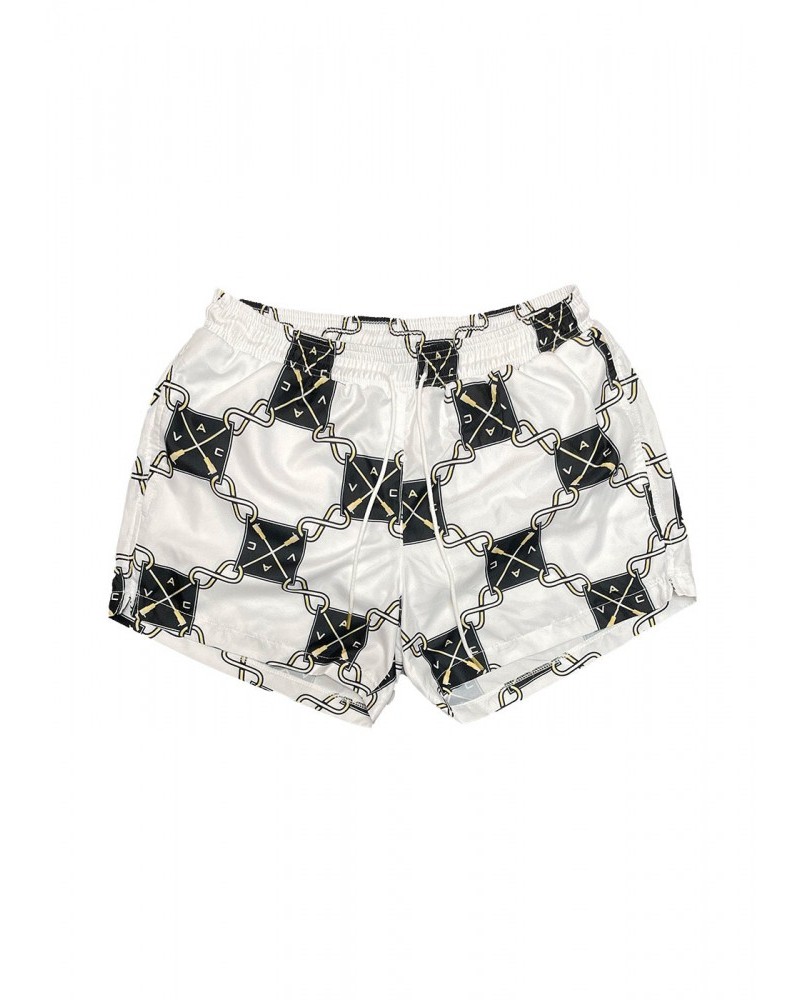 Σορτς Ανδρικό Μαγιό Swimwear με Tύπωμα Logo With Vinyl -Λευκό- 00950-02