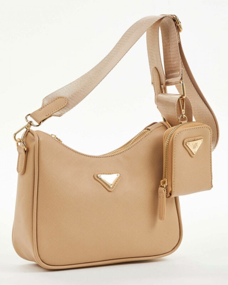 Γυναικείο Τσαντάκι Ώμου ή Χιαστί All Day Verde -Μπέζ- 01-1555