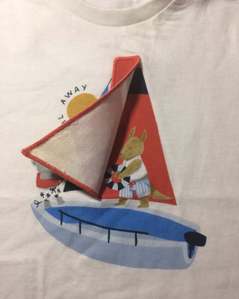 Βρεφική Κοντομάνικη, Μακό Μπλούζα Sail Away για Αγόρι –Εκρού– 22-01007-049