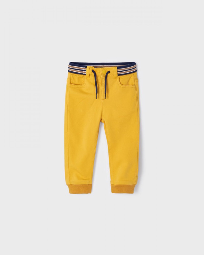 Βρεφικό Παντελόνι Jogger Fit Απαλό Ecofriends Αγόρι –Κίτρινο– 12-02527-030