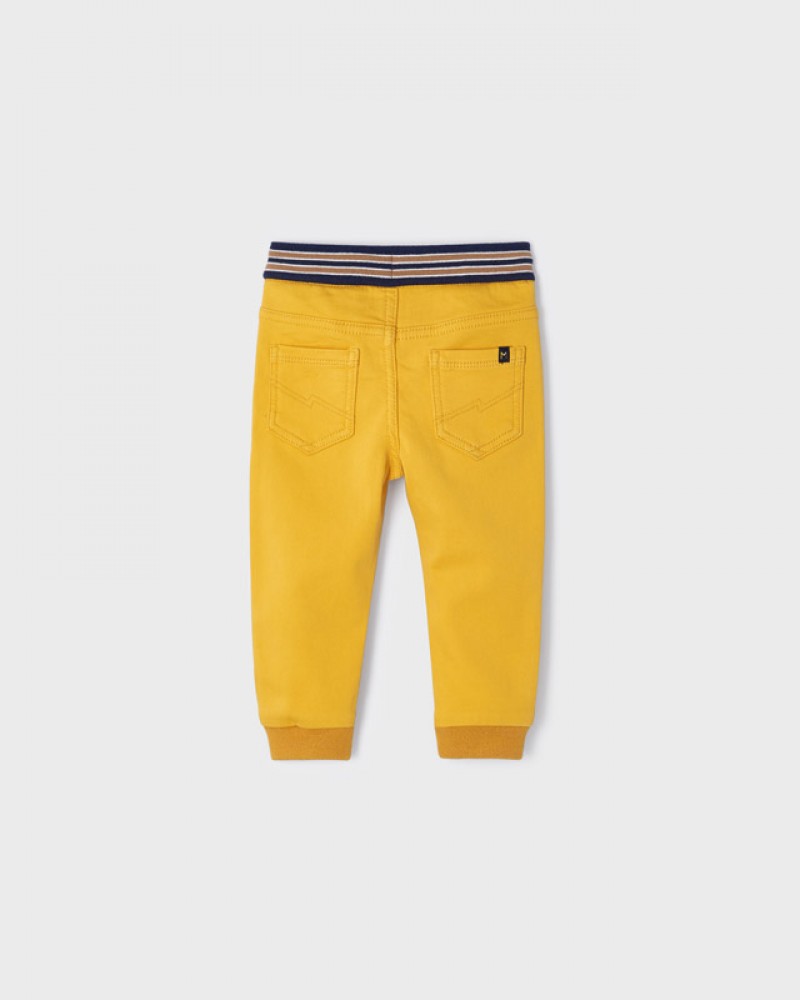 Βρεφικό Παντελόνι Jogger Fit Απαλό Ecofriends Αγόρι –Κίτρινο– 12-02527-030