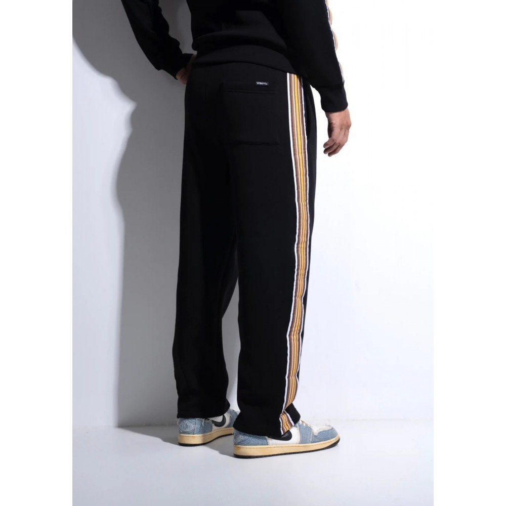 Παντελόνι Φούτερ Φόρμας με Τρέσα Striped Tape Pants Vinyl –Μαύρο- 0327001