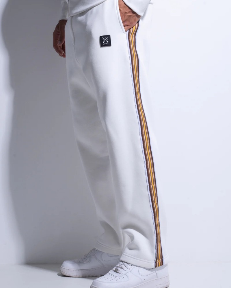 Παντελόνι Φούτερ Φόρμας με Τρέσα Striped Tape Pants Vinyl –Λευκό- 0327002