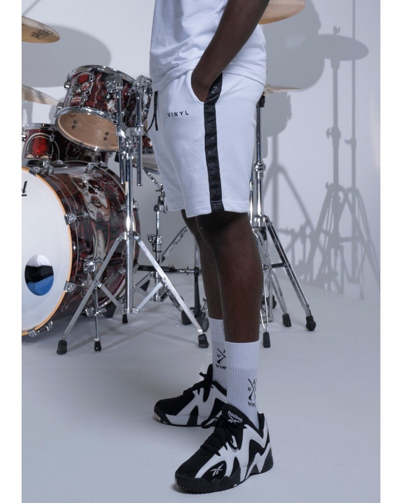 Βερμούδα Shorts Με Τρέσα With Logo Tape Vinyl -Λευκό- 04110-02