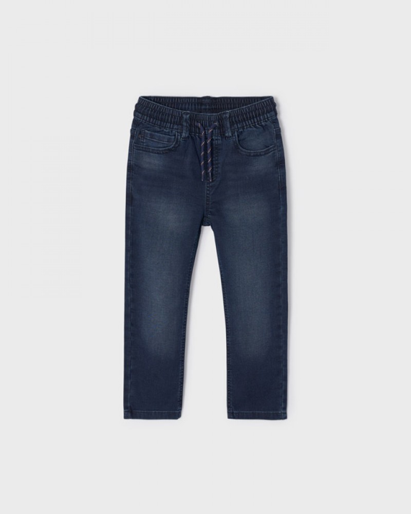 Παιδικό Παντελόνι Τζιν Jogger Fit Ecofriends Αγόρι -Γκρι Μπλε- 12-04598-059