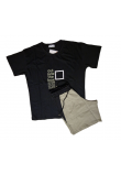 Σετ T-Shirt Μπλούζα Κοντομάνικη Box Και Βερμούδα -Μαύρο- 061124