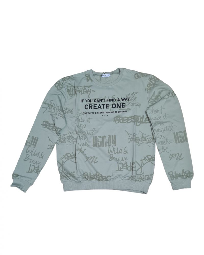 Σετ Φόρμα Φούτερ Εποχής Create One -Χακί- 062024