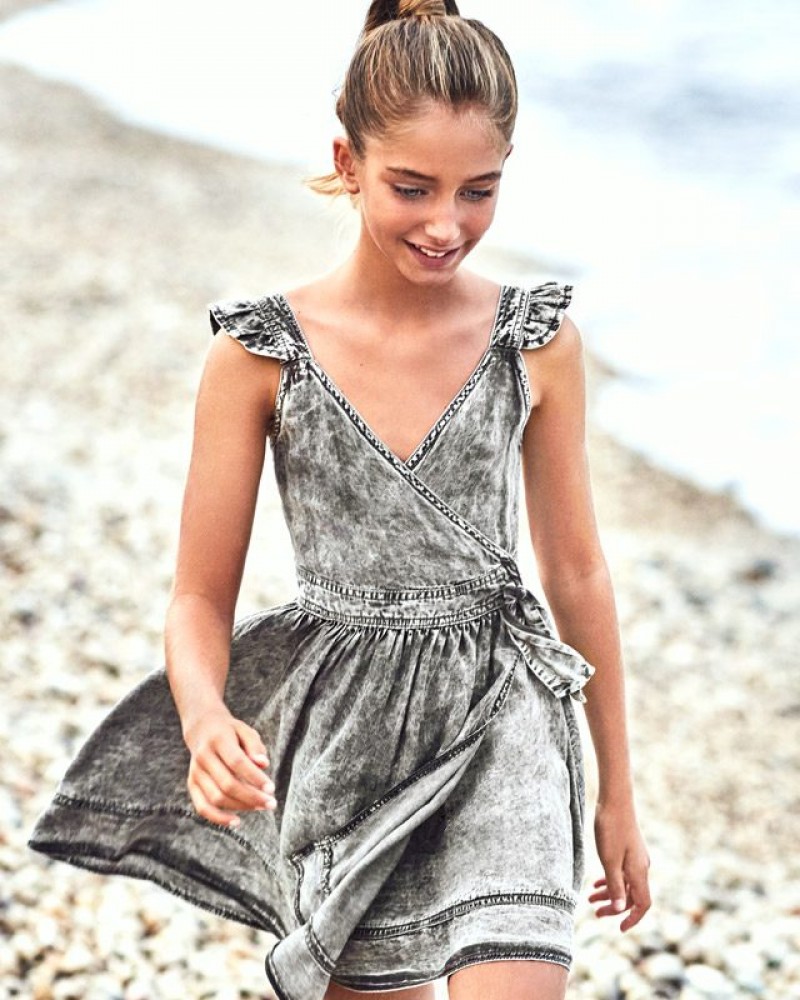 Εφηβικό Casual Φόρεμα λεπτό Tζιν -Γκρι- Ecofriends * 22-06971-080