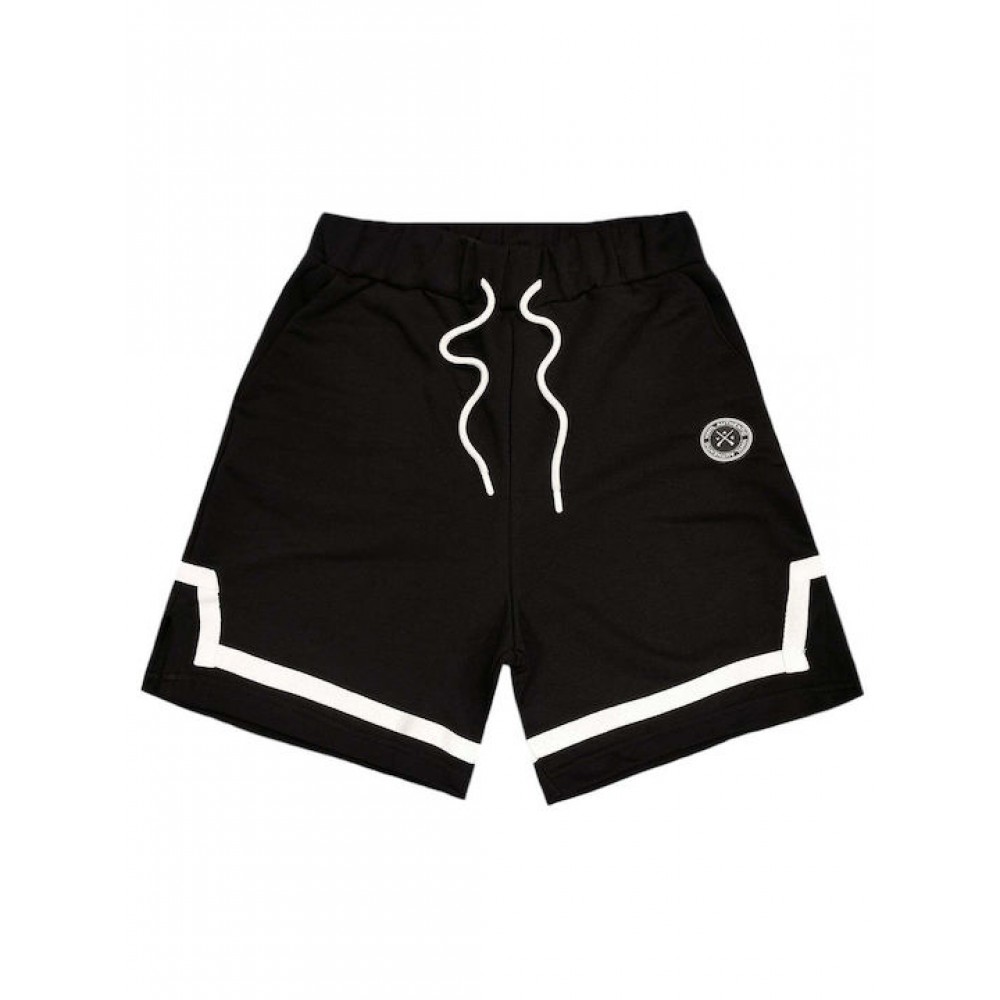 Βερμούδα Shorts Με Ρίγα Cotton Regular Fit Vinyl -Μαύρο- 07845-01 Βερμούδα Shorts Με Ρίγα Cotton Regular Fit Vinyl -Μαύρο- 07845-01