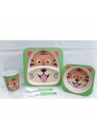 Σετ Φαγητού 5 Τμχ από Bamboo Tableware Fidre Kids Set -Tiger- 084-0236-0004