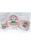 Σετ Φαγητού 5 Τμχ από Bamboo Tableware Fidre Kids Set -Bear and Fox- 084-0244-0004