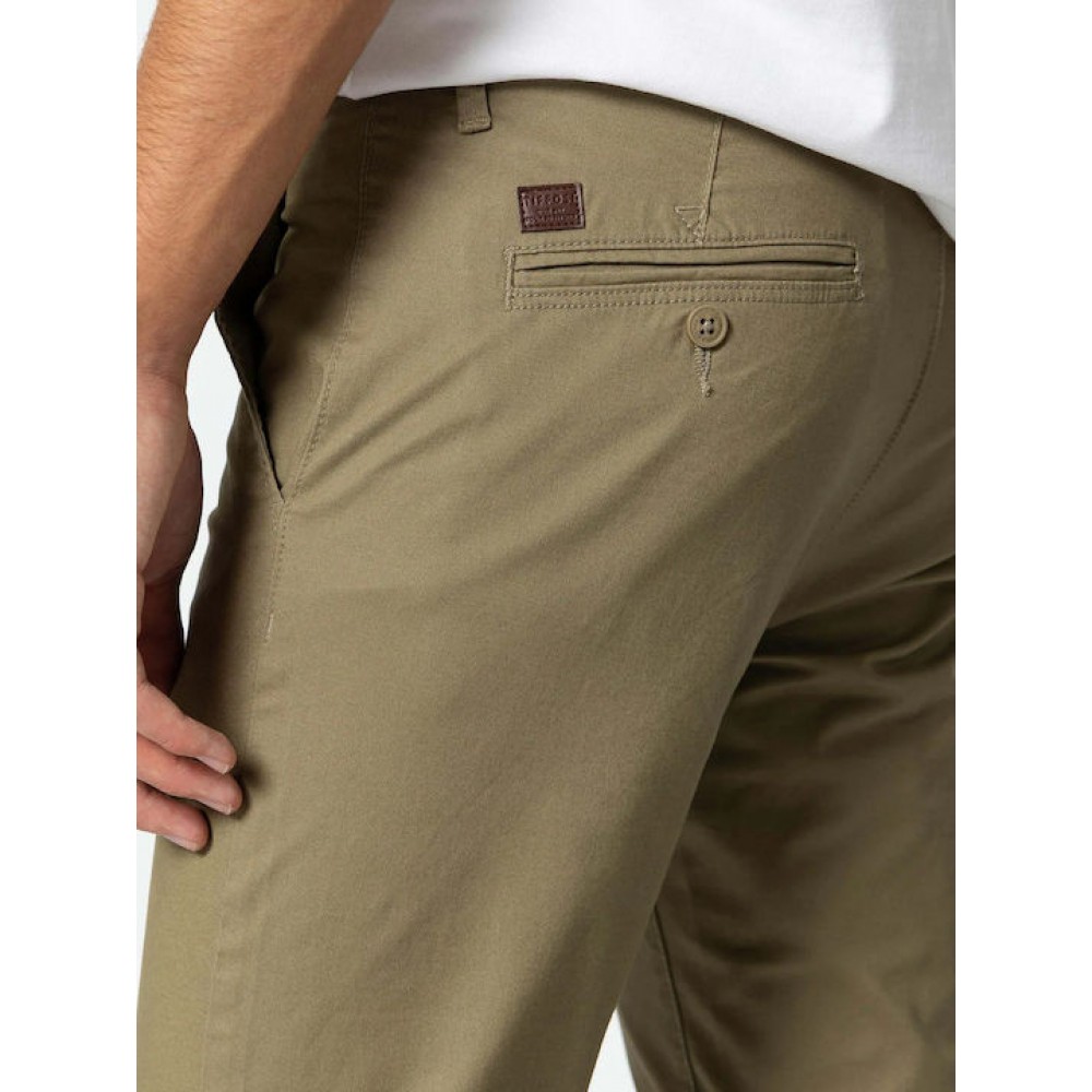 Ανδρικό Παντελόνι Chino Pants Tiffosi -Λαδί- 10036813 Ανδρικό Παντελόνι Chino Pants Tiffosi -Λαδί- 10036813