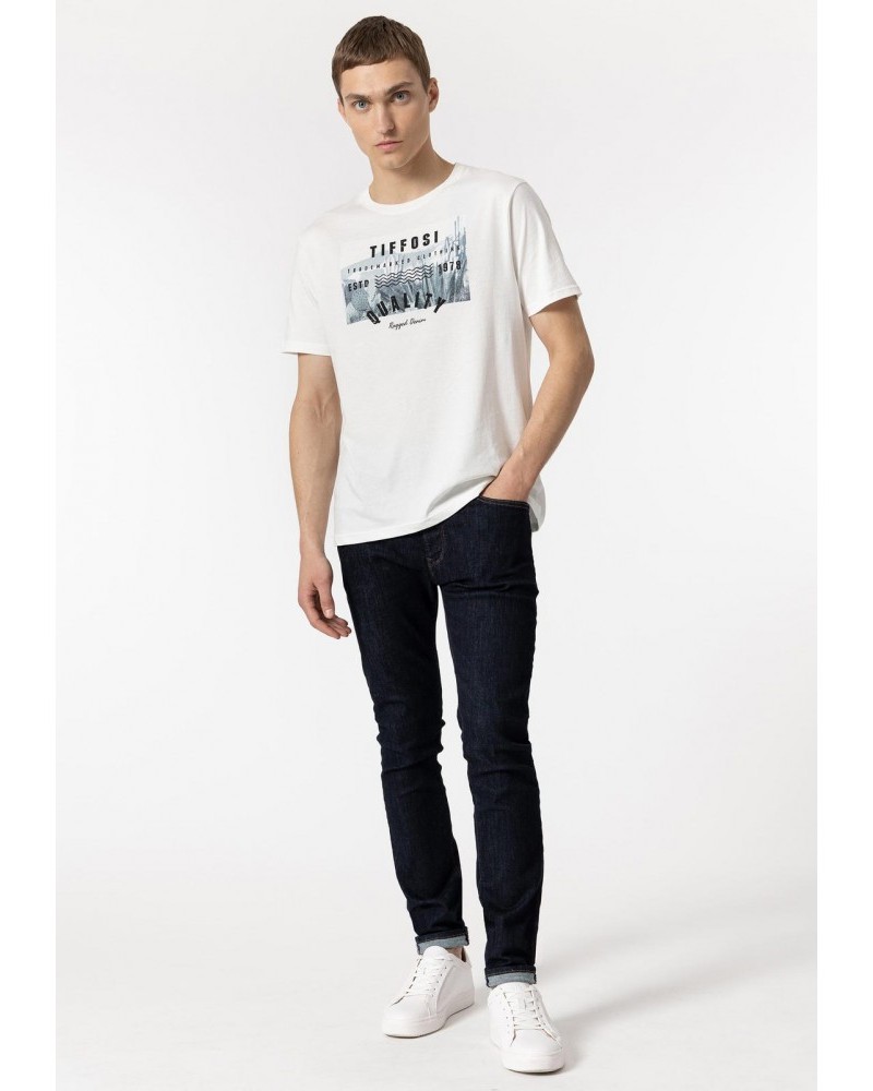 Ανδρικό Παντελόνι Blue Jean Liam Super Slim Fit Pants Tiffosi -Μπλέ Σκούρο Τζιν- 10052835