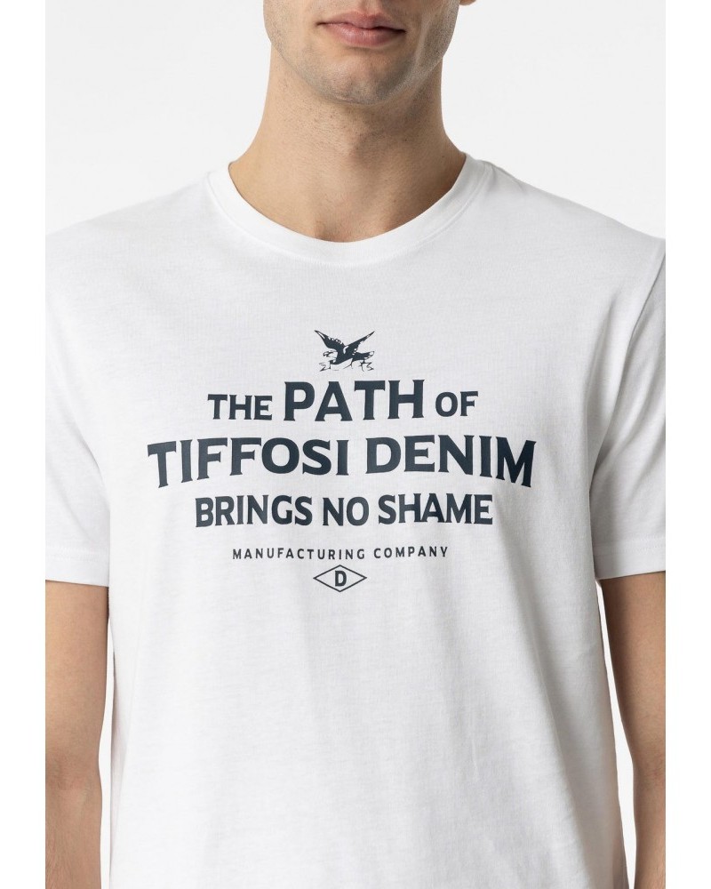 Μπλούζα T-Shirt Μακό Με Τύπωμα -Λευκό- 10054093