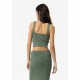 Cropped Mesh Top με Τιράντα από Λεπτή Πλέξη -Κυπαρισσί- 10054599