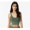 Cropped Mesh Top με Τιράντα από Λεπτή Πλέξη -Κυπαρισσί- 10054599