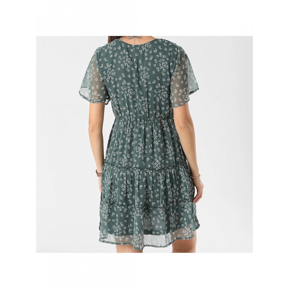 Φόρεμα Mini Κρουαζέ Woman Dress -Πράσινο- 10054794