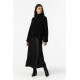 Γυναικεία Μίντι Φούστα Satins Skirt Ψηλόμεση -Μαύρο- 10057038