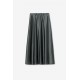 Γυναικεία Μίντι Φούστα Satins Skirt Ψηλόμεση -Patina Πράσινο- 10057038