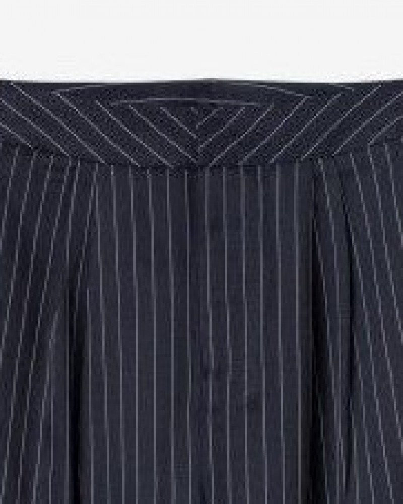 Γυναικείο Παντελόνι με Κάθετη Ρίγα -Μπλέ- 10057612