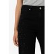 Γυναικείο Παντελόνι Jean Straight Fit με Μεταλλικό Σχέδιο Tiffosi -Μαύρο- 10057962