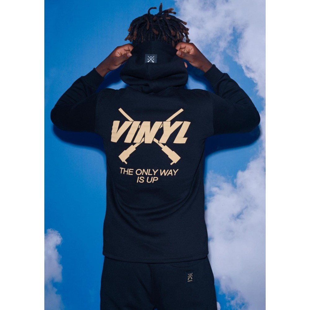 Vinyl Φούτερ Μπλούζα Με Τύπωμα The Only Way Is Up Hoodie -Μαύρο- 10715-01 Vinyl Φούτερ Μπλούζα Με Τύπωμα The Only Way Is Up Hoodie -Μαύρο- 10715-01