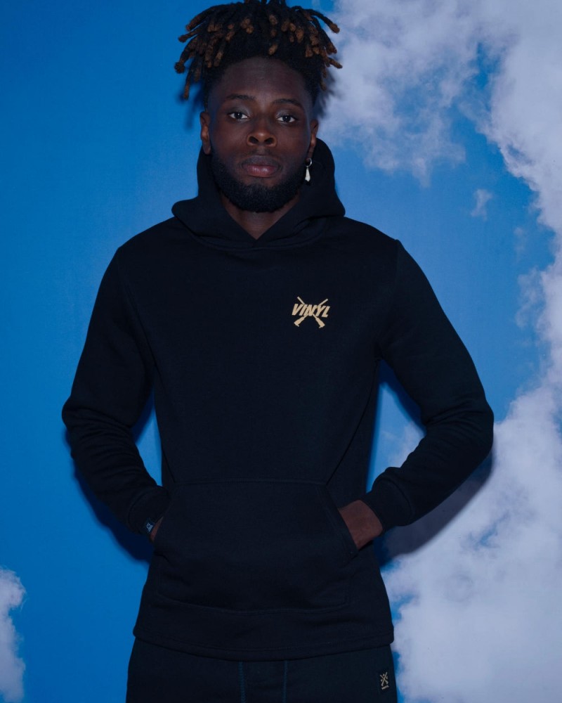 Vinyl Φούτερ Μπλούζα Με Τύπωμα The Only Way Is Up Hoodie -Μαύρο- 10715-01