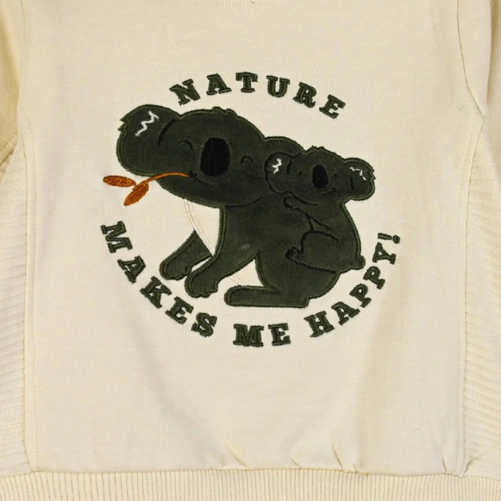 Βρεφικό Σετ Φόρμα Φούτερ Nature Κοάλα Αγόρι (3-18μ) -Χακί- 11-124461-0