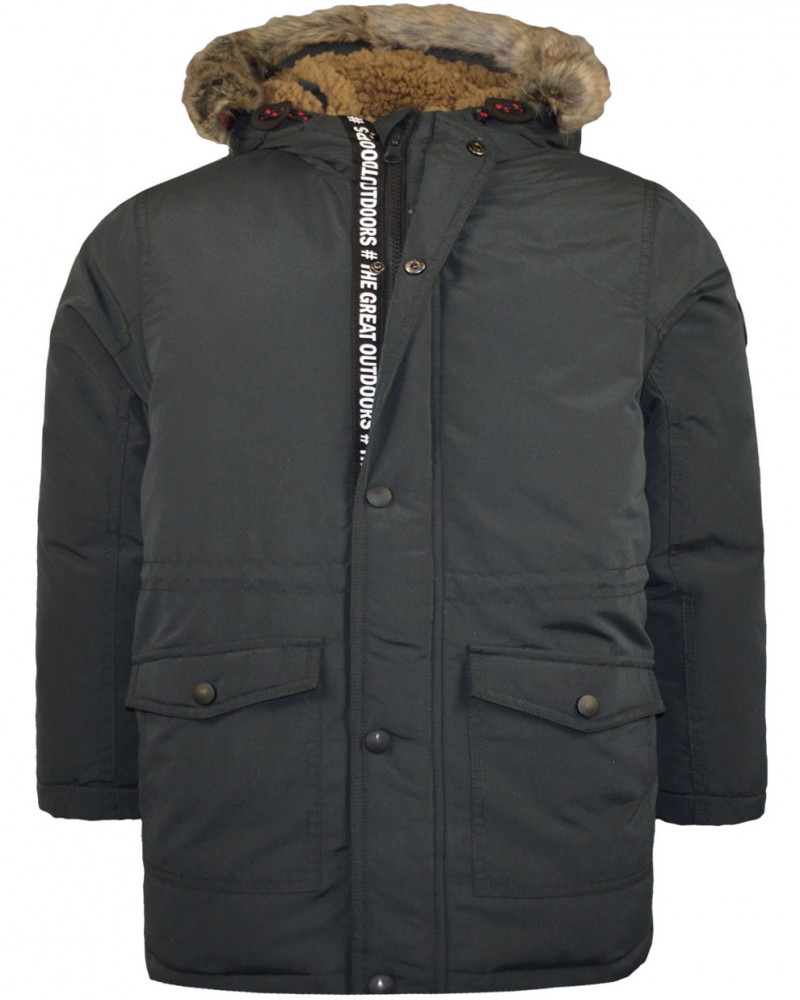 Παιδικό Clothing, Ζεστό Μπουφάν Με Κουκούλα Αγόρι -Blue Black- 12-122102-1