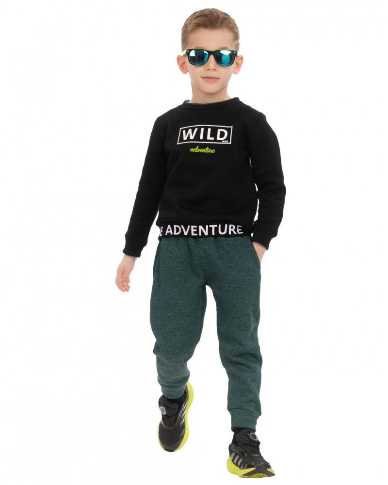 Παιδική Φούτερ Φόρμα με Τύπωμα Wild Adventure -Μαρέν- 12-122171-0