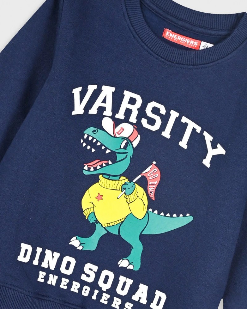 Παιδικό Σετ Φούτερ Φόρμας Με Τύπωμα Dino Squad Αγόρι (2-6) -Μαρέν- 