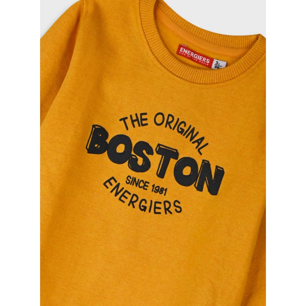 Παιδικό Σετ Φούτερ Φόρμας Με Τύπωμα Boston Αγόρι (2-6) -Ανθρακί- 12-125188-0
