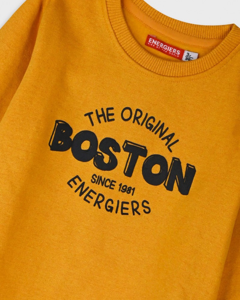 Παιδικό Σετ Φούτερ Φόρμας Με Τύπωμα Boston Αγόρι (2-6) -Ανθρακί- 12-125188-0