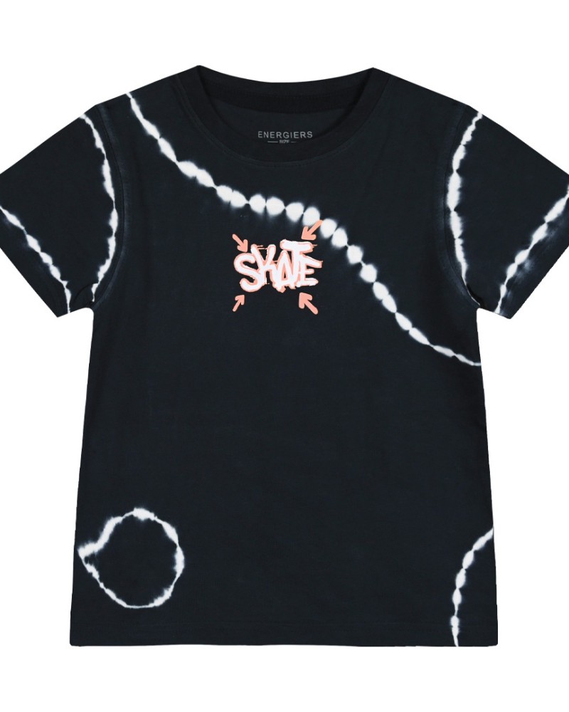 Παιδική Μπλούζα Tie Dye Με Τύπωμα Skate Αγόρι (1-6Ε) -Μαύρο- 12-224141-5