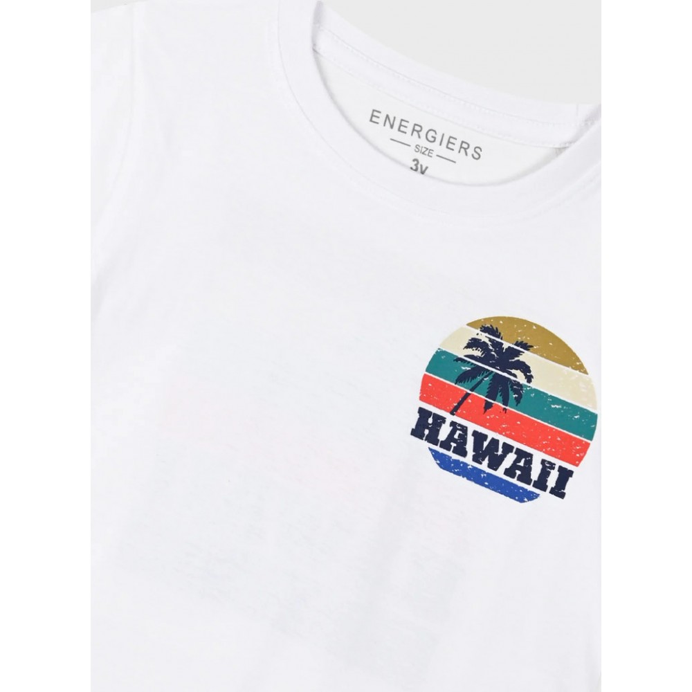 Παιδικό Σετ Μπλούζα Μακό Και Βερμούδα Hawaii Αγόρι (1-6) -Μαρέν- 12-225183-0