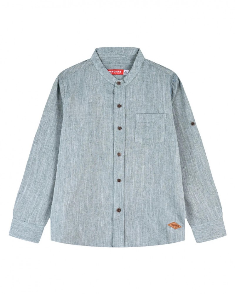 Παιδικό Πουκάμισο με Mao Γιακά Αγόρι (2-6) -Χακί- 