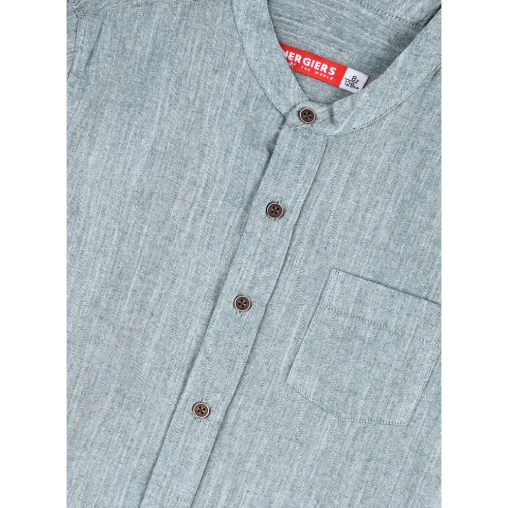 Παιδικό Πουκάμισο με Mao Γιακά Αγόρι (2-6) -Χακί- 12-226100-4