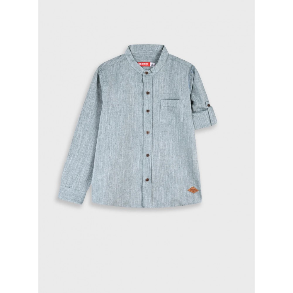 Παιδικό Πουκάμισο με Mao Γιακά Αγόρι (2-6) -Χακί- 12-226100-4