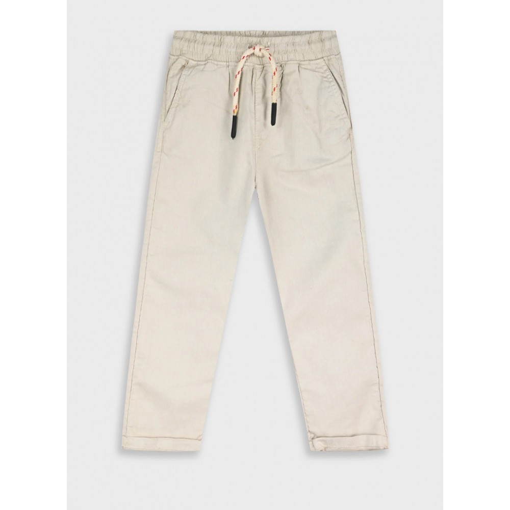 Παιδικό Παντελόνι Υφασμάτινο με Λάστιχο Αγόρι (2-6) –Βανίλια– 12-226105-2
