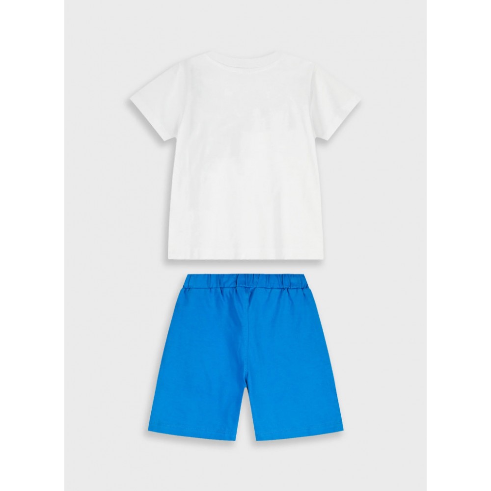 Παιδικό Σετ Μακό με Μπλούζα Just One Cool Kid και Βερμούδα Αγόρι (2-6) –Θαλασσί– 12-226111-0