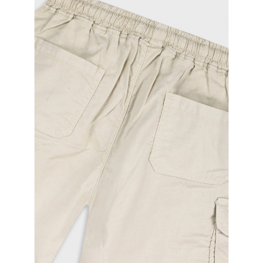 Παιδική Βερμούδα Cargo με Μαλακό Ύφασμα Αγόρι (2-6) –Βανίλια– 12-226115-2