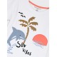 Παιδικό T-Shirt Μπλούζα με Κέντημα Sun Vibes Αγόρι (2-6) -Λευκό- 12-226130-5