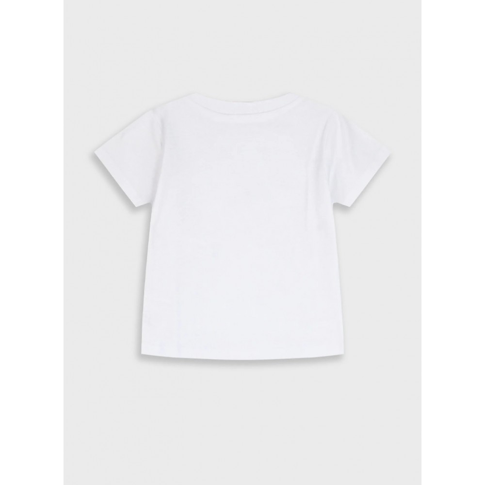 Παιδικό T-Shirt Μπλούζα με Κέντημα Sun Vibes Αγόρι (2-6) -Λευκό- 12-226130-5