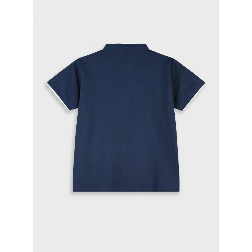 Παιδική Μπλούζα Τύπου Polo Με Μάο Γιακά Αγόρι (2-6) -Μαρέν- 12-226134-5