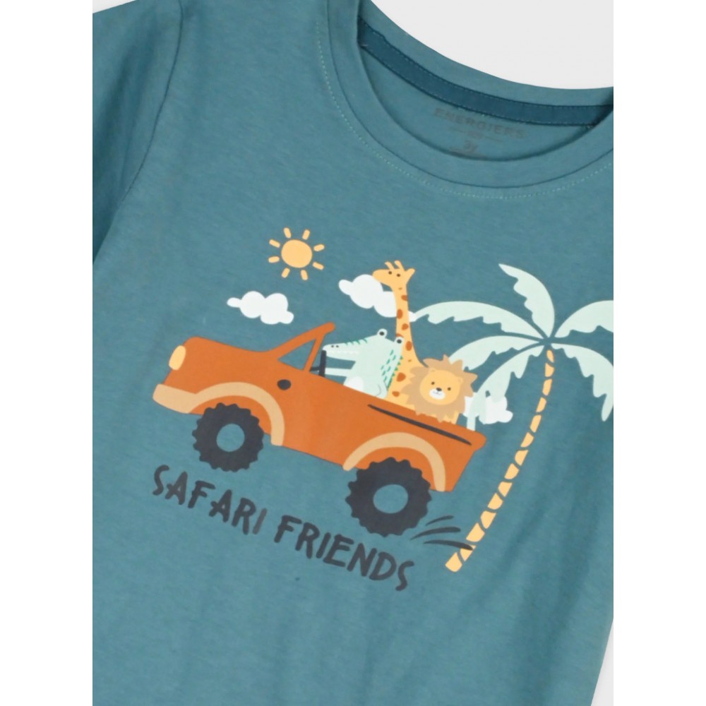 Παιδικό Σετ Μακό με Μπλούζα Safari Friends και Βερμούδα Αγόρι (2-6) –Ταμπά– 12-226145-0