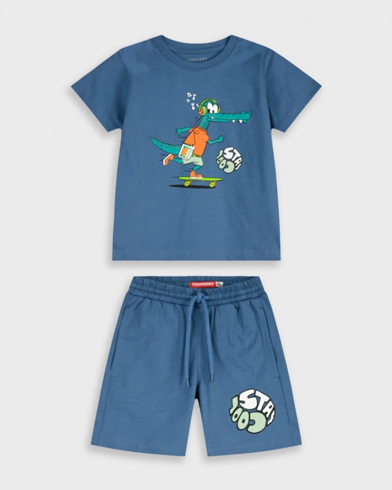 Παιδικό Σετ Μακό με Μπλούζα Stay Cool και Βερμούδα Αγόρι (2-6) –Ρουά– 