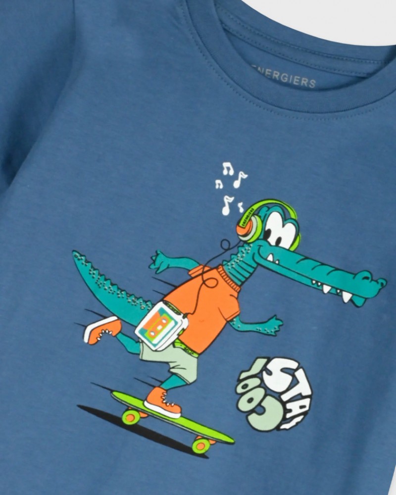 Παιδικό Σετ Μακό με Μπλούζα Stay Cool και Βερμούδα Αγόρι (2-6) –Ρουά– 