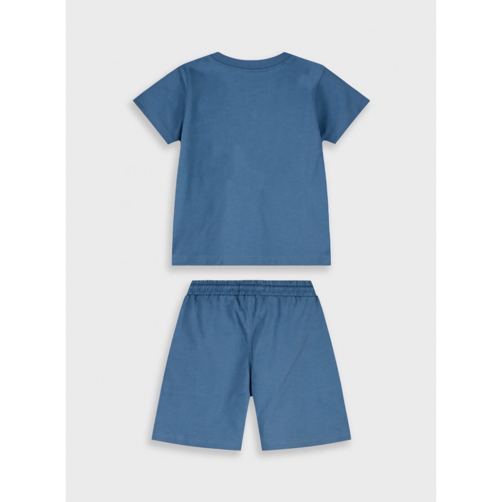 Παιδικό Σετ Μακό με Μπλούζα Stay Cool και Βερμούδα Αγόρι (2-6) –Ρουά– 12-226150-0