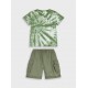 Παιδικό Σετ Μακό με Μπλούζα Make Today Happy και Βερμούδα Cargo Αγόρι (2-6) –Χακί– 12-226151-0
